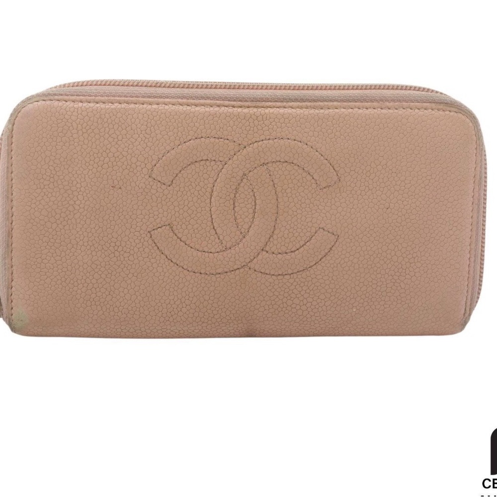 CHANEL Pink Caviar Zippy Wallet